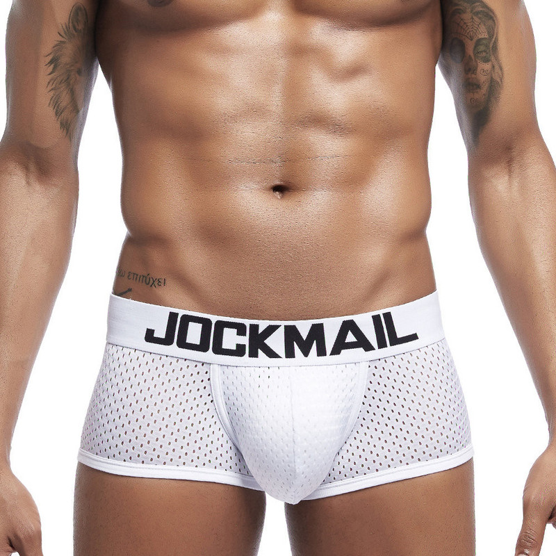 JOCKMAIL Νέα σέξι ανδρικά εσώρουχα Μπόξερ Ανδρικά σώβρακα αναπνεύσιμα διχτυωτά Ανδρικά σώβρακα U κυρτά Ανδρικά ανδρικά μπαούλα Boxer Καλοκαιρινά ανδρικά ρούχα