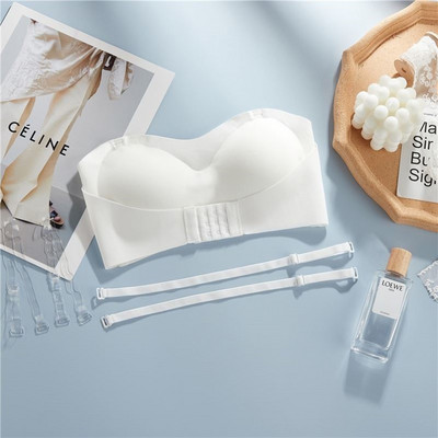 Olkaimeta rinnahoidja naistele nähtamatud toruga topid Õmblusteta hingav juhtmevaba rinnahoidja, ilma traadita Push Up rinnahoidja pesu Seksikas bralette