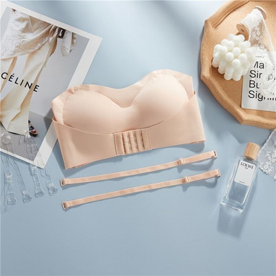 Olkaimeta rinnahoidja naistele nähtamatud toruga topid Õmblusteta hingav juhtmevaba rinnahoidja, ilma traadita Push Up rinnahoidja pesu Seksikas bralette