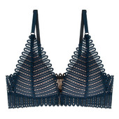 Novi ženski grudnjak Donje rublje s francuskim trokutastim košaricama Žensko tanko seksi čipkasto prekrasna kopča na leđima Mali grudnjak Skupljanje bez čeličnog prstena