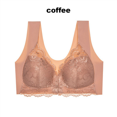 M-5XL Sutiene cu închidere în față pentru femei, lenjerie de corp de mărime mare, fără sudură, sutien push-up, sutien de top sexy