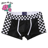 [Bloom the love] Lenjerie de corp în carouri mozaic pentru bărbați Boxer Homme Boxeri pentru bărbați Chiloți Bărbați Cuecas Masculina Boxershorts M-3XL