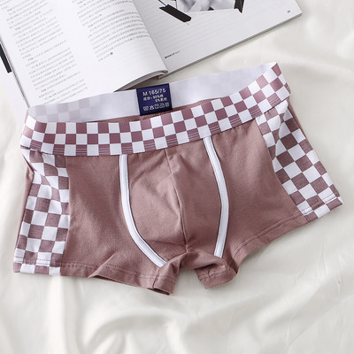 [Bloom the love] Lenjerie de corp în carouri mozaic pentru bărbați Boxer Homme Boxeri pentru bărbați Chiloți Bărbați Cuecas Masculina Boxershorts M-3XL