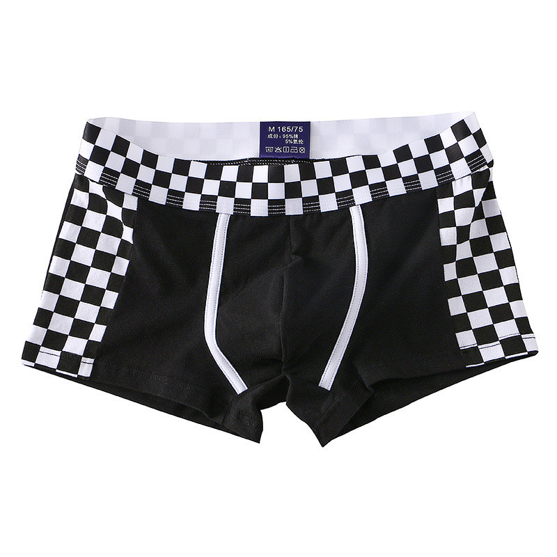 [Bloom the love] Lenjerie de corp în carouri mozaic pentru bărbați Boxer Homme Boxeri pentru bărbați Chiloți Bărbați Cuecas Masculina Boxershorts M-3XL