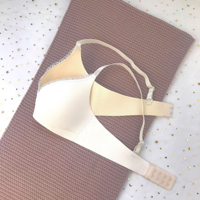 2022 Γυναικείο σέξι σουτιέν χωρίς ραφές, ένα εσώρουχο, μικρό στήθος, χωρίς ατσάλινο δαχτυλίδι, σέξι δαντελένιο σουτιέν Καραμέλα χρώματος Sutian Canyon