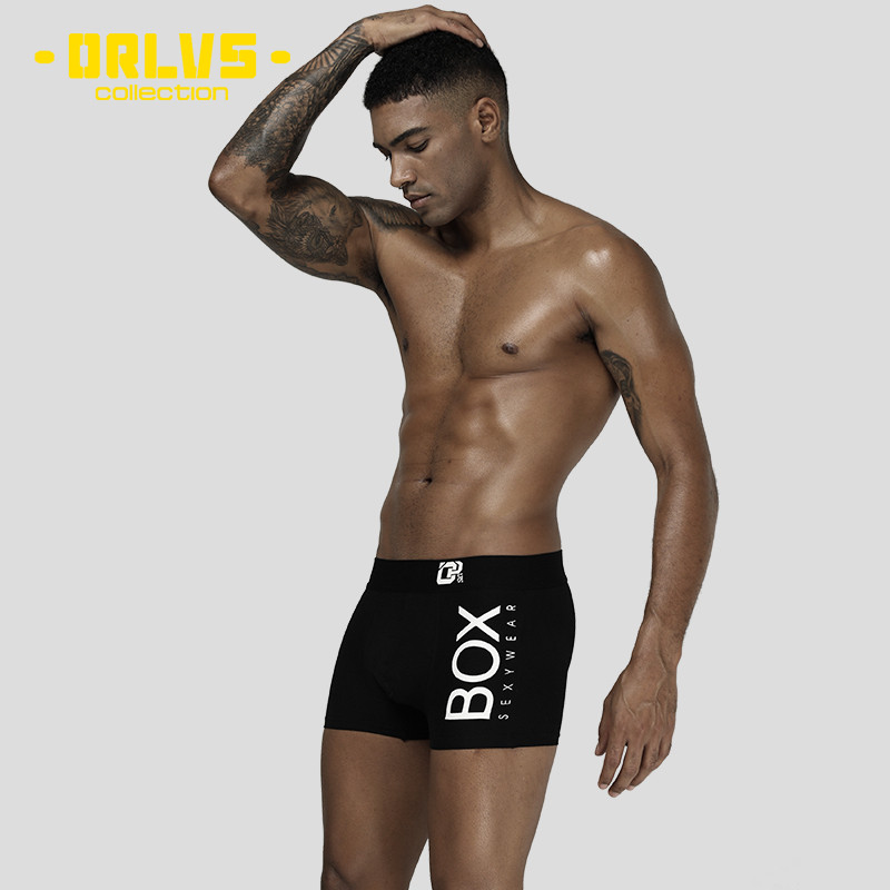 ORLVS Boxeri sexi pentru bărbați Lenjerie de corp pentru bărbați Boxer pentru bărbați Pantaloni scurți confortabili, moi, pentru bărbați, Boxeri Cuecas Masculinas OR212