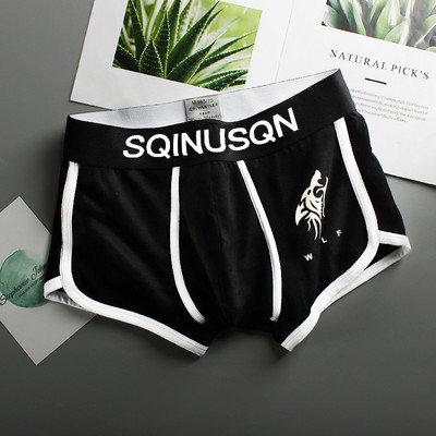 Bloom the love New Man Boxer Ανδρικά Εσώρουχα Ανδρικά Βαμβακερά Cuecas Masculina Calzoncillo Boxers Wolf Αρσενικό Μπόξερ Σορτς Μέγεθος M-3XL 0809