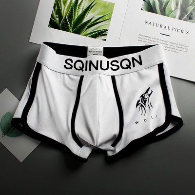 Bloom the love New Man Boxer Ανδρικά Εσώρουχα Ανδρικά Βαμβακερά Cuecas Masculina Calzoncillo Boxers Wolf Αρσενικό Μπόξερ Σορτς Μέγεθος M-3XL 0809
