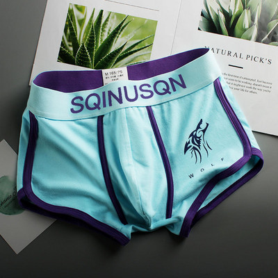 Bloom the love New Man Boxer Ανδρικά Εσώρουχα Ανδρικά Βαμβακερά Cuecas Masculina Calzoncillo Boxers Wolf Αρσενικό Μπόξερ Σορτς Μέγεθος M-3XL 0809