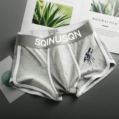 Bloom the love New Man Boxer Ανδρικά Εσώρουχα Ανδρικά Βαμβακερά Cuecas Masculina Calzoncillo Boxers Wolf Αρσενικό Μπόξερ Σορτς Μέγεθος M-3XL 0809
