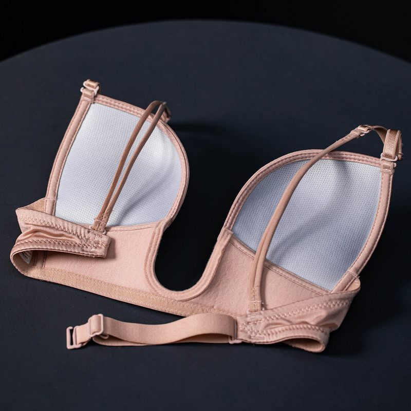 VANZTINA Sutien cu adâncitură sexy Push Up Lenjerie pentru femei fără cusături Lenjerie intimă pentru nuntă, fără spate, Sutiene sexy pentru femei