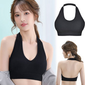 Sutien cu halter pentru femei Top sport Sutien fără spate Lenjerie de corp pentru femei Sutiene fără fir căptușit Bralette sexy Vestă decupată fără mâneci