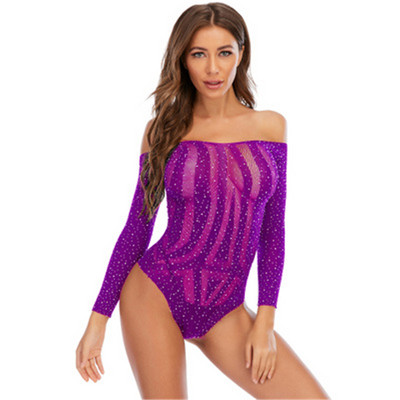 Mrežasti ženski kombinezon s kosim vratom i čarapama Seksi erotski babydoll fetiš Lateks mače kostimi za večernje zabave Kombinezoni