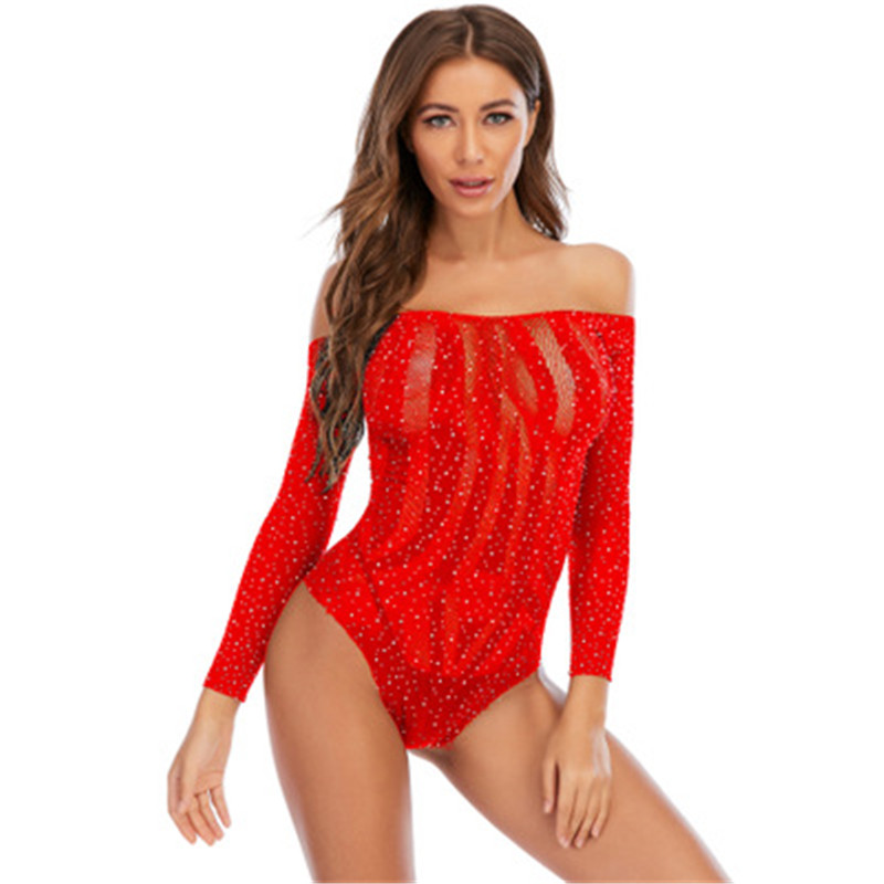 Mrežasti ženski kombinezon s kosim vratom i čarapama Seksi erotski babydoll fetiš Lateks mače kostimi za večernje zabave Kombinezoni