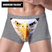 ANDERSON TALISCA Επώνυμη τυπωμένη μάρκα Wolf&Eagle New Mens Boxers Ανδρικά εσώρουχα Boxer Ropa Interio Man Πέος Cueca Masculina Μέγεθος L-4XL