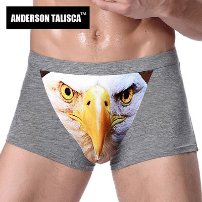 ANDERSON TALISCA Zīmols Printed Wolf&Eagle Jauns Vīriešu Bokseri Apakšveļa Vīriešu Bokseris Ropa Interio Vīriešu dzimumloceklis Cueca Masculina Izmērs L-4XL