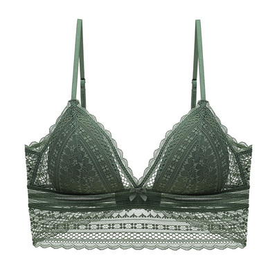 Braletă din dantelă, spate jos, cu tampoane Lenjerie moale și subțire Lenjerie de corp pentru femei