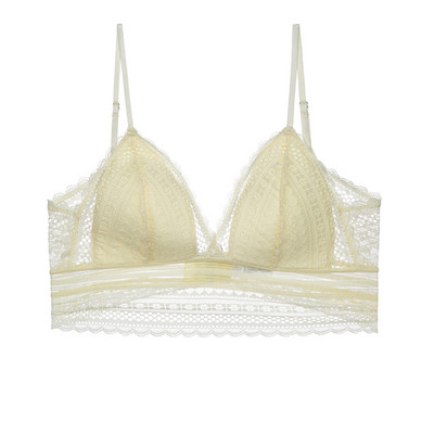 Braletă din dantelă, spate jos, cu tampoane Lenjerie moale și subțire Lenjerie de corp pentru femei
