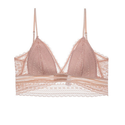 Braletă din dantelă, spate jos, cu tampoane Lenjerie moale și subțire Lenjerie de corp pentru femei