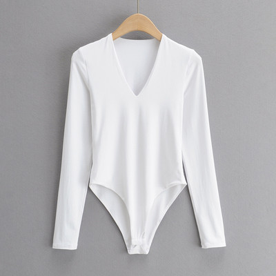 Body de vară cu decolteu în V adânc pentru femei, cu mânecă lungă, salopetă bodycon, costume sexy de epocă, pentru femei, cu mâneci lungi