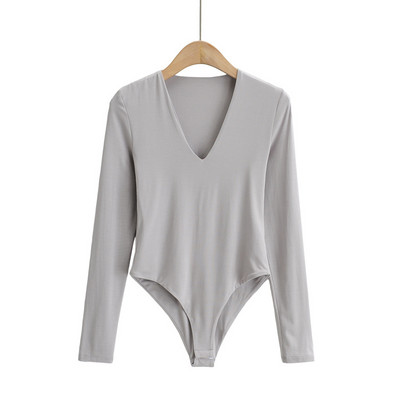 Body de vară cu decolteu în V adânc pentru femei, cu mânecă lungă, salopetă bodycon, costume sexy de epocă, pentru femei, cu mâneci lungi