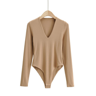 Body de vară cu decolteu în V adânc pentru femei, cu mânecă lungă, salopetă bodycon, costume sexy de epocă, pentru femei, cu mâneci lungi