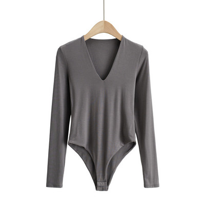 Body de vară cu decolteu în V adânc pentru femei, cu mânecă lungă, salopetă bodycon, costume sexy de epocă, pentru femei, cu mâneci lungi