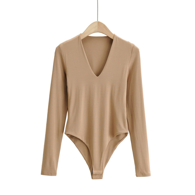 Body de vară cu decolteu în V adânc pentru femei, cu mânecă lungă, salopetă bodycon, costume sexy de epocă, pentru femei, cu mâneci lungi