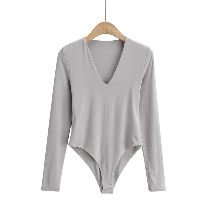 Body de vară cu decolteu în V adânc pentru femei, cu mânecă lungă, salopetă bodycon, costume sexy de epocă, pentru femei, cu mâneci lungi