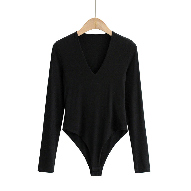 Body de vară cu decolteu în V adânc pentru femei, cu mânecă lungă, salopetă bodycon, costume sexy de epocă, pentru femei, cu mâneci lungi