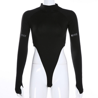 2020, toamnă iarnă, menține-te cald, subțire, cu gât roșu, cu litere reflectorizante, salopete, pentru femei, cu mânecă lungă, cu crotch deschis, transparent