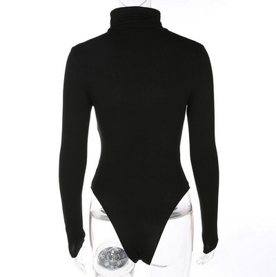 Body skinny noi pentru femei, toamnă, primăvară, cu mânecă lungă, cu gât tricotat, pentru femei, de înaltă calitate, sexy, de bază, Bigsweety