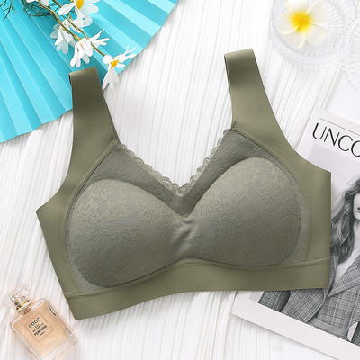 Seksikas Tai lateksist naiste rinnahoidja aluspesu hingav V-kaelusega Gather Seamless Girl Bralette Wireless Push Up rinnahoidja naiste pesu