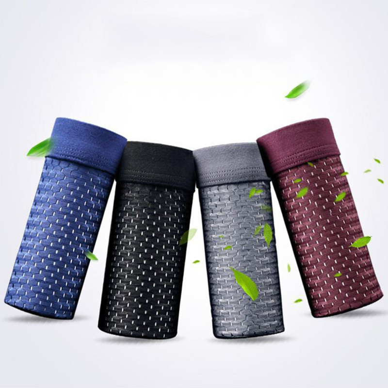 1tk Bamboo Fiber Meeste Boxer seksikas aluspesu 2022 meeste aluspüksid pluss suurus XXXXL suured lühikesed püksid hingav lühike meeste aluspesu