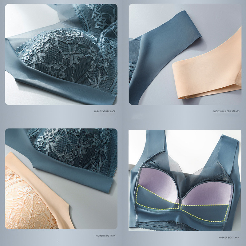 Liemenėlės moterims Sexy Push Up Besiūlės vielos Liemenėlės Active Wear nėriniuotos sportinės liemenėlės liemenės viršutiniai apatiniai apatiniai liemenėlė Bralette Mujer