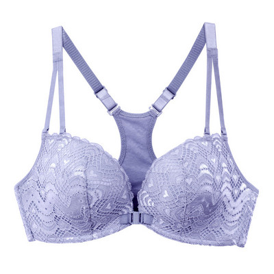 Sutiene pentru femei cu cataramă în față sutien nou din dantelă sutien fără cusături sexy fără sârmă sutien frumos fără sudură la spate