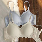 Σέξι χωρίς ραφές γυναικεία εσώρουχα λεπτής διατομής Μικρό στήθος μαζεμένο χωρίς ατσάλινο δαχτυλίδι που δείχνει μικρό γυναικείο άνετο σουτιέν ύπνου