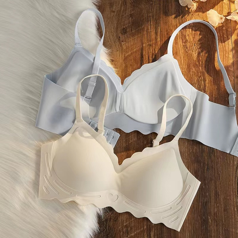 Σέξι χωρίς ραφές γυναικεία εσώρουχα λεπτής διατομής Μικρό στήθος μαζεμένο χωρίς ατσάλινο δαχτυλίδι που δείχνει μικρό γυναικείο άνετο σουτιέν ύπνου
