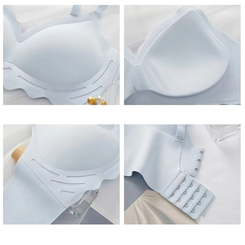 Σέξι χωρίς ραφές γυναικεία εσώρουχα λεπτής διατομής Μικρό στήθος μαζεμένο χωρίς ατσάλινο δαχτυλίδι που δείχνει μικρό γυναικείο άνετο σουτιέν ύπνου