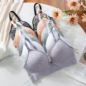 Νέο Ανοιξιάτικο Καλοκαίρι Λεπτό Γυναικείο Σουτιέν Φοιτητικό Εσώρουχο Χωρίς Ατσάλινο Δαχτυλίδι Μαλακό και άνετο Τρίγωνο Σουτιέν Κοριτσίστικης Προσαρμογής