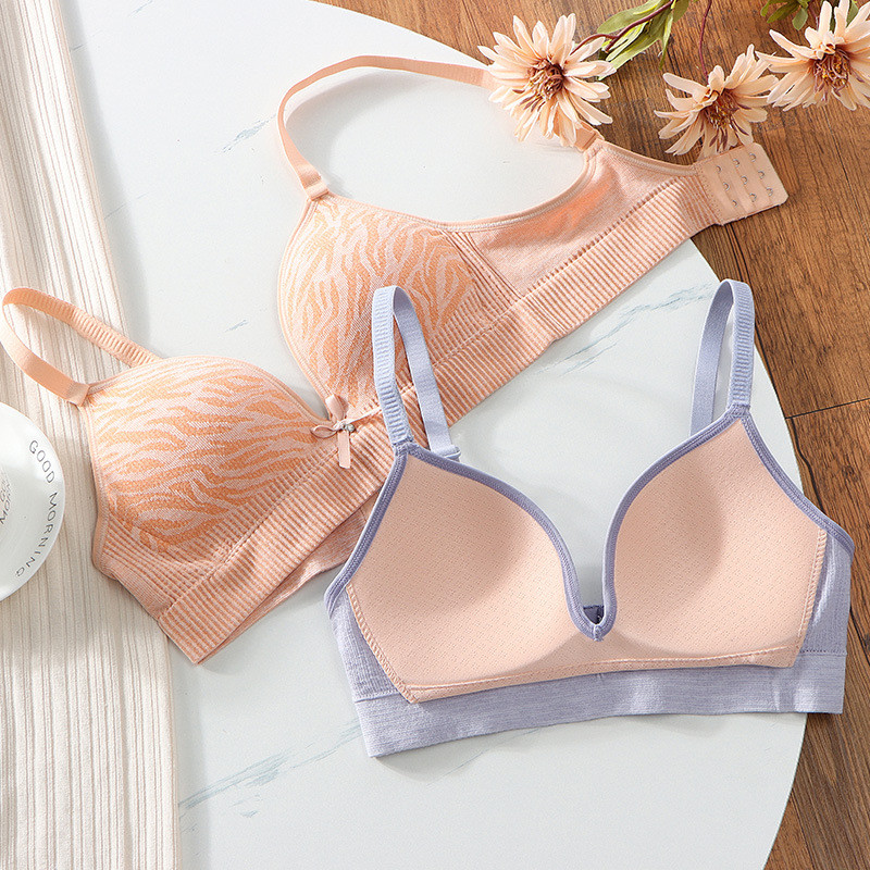 Νέο Ανοιξιάτικο Καλοκαίρι Λεπτό Γυναικείο Σουτιέν Φοιτητικό Εσώρουχο Χωρίς Ατσάλινο Δαχτυλίδι Μαλακό και άνετο Τρίγωνο Σουτιέν Κοριτσίστικης Προσαρμογής