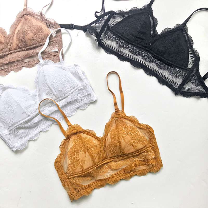 Corset Sexy din Dantela BH Lenjerie Tank Top Sutien Invizibil Bralette Lenjerie moale fără sudură Femei Sutiene de nuntă fără spate cu spate jos