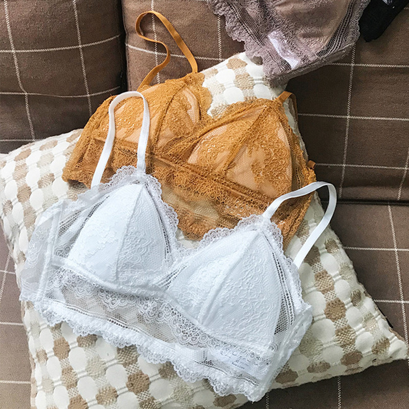 Corset Sexy din Dantela BH Lenjerie Tank Top Sutien Invizibil Bralette Lenjerie moale fără sudură Femei Sutiene de nuntă fără spate cu spate jos