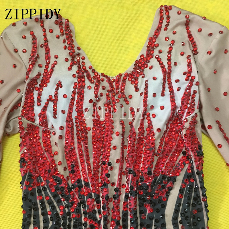 Mood Sädelevad mustad kristallid Bodysuit Seksikas ööklubi Full Stones One Piece kostüüm ballile sünnipäeva tähistamine trikood