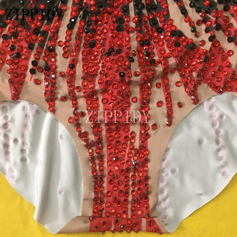 Mood Sädelevad mustad kristallid Bodysuit Seksikas ööklubi Full Stones One Piece kostüüm ballile sünnipäeva tähistamine trikood