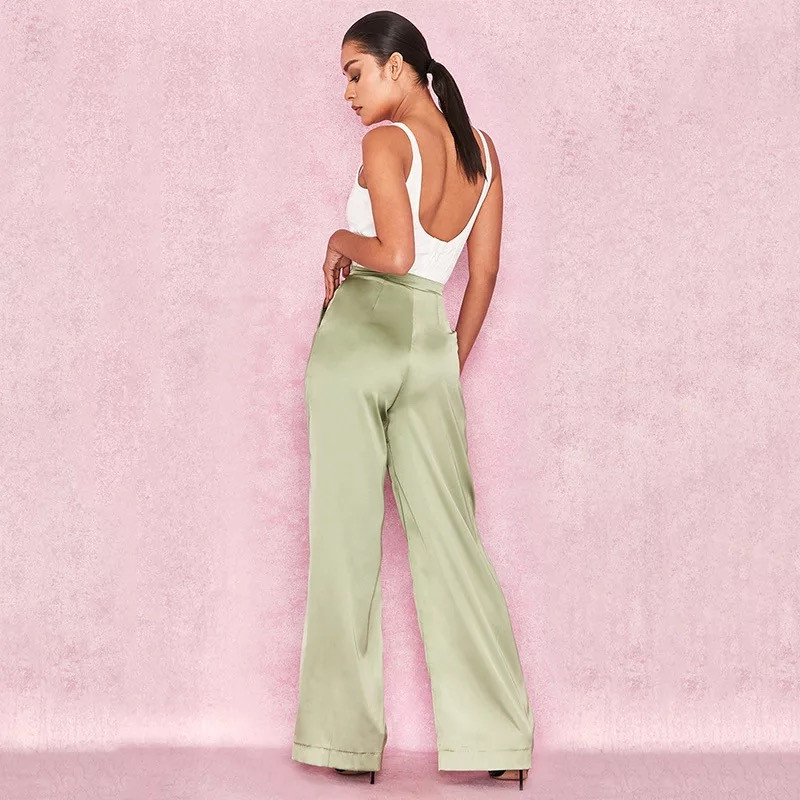 Seksi bandažni bodi bez rukava na naramenice Tanke hlače Modne ženske majice