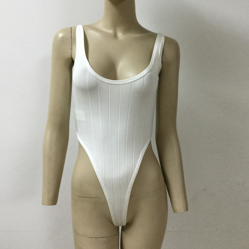 Seksi bandažni bodi bez rukava na naramenice Tanke hlače Modne ženske majice