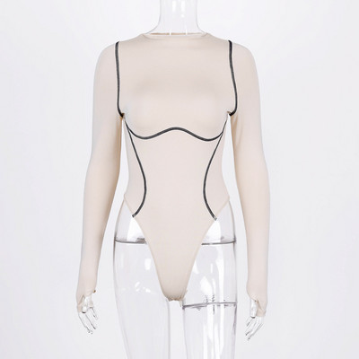 2020, mânecă lungă, linie în dungi, patchwork bodycon, costum de joacă sexy, toamnă iarnă, ținute streetwear pentru femei, corp feminin