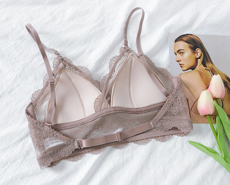 Sutien sexy Bretele U Fără spate Trim din dantelă Sutien fără fir moale Cupă Femei Invizibil Cupă Subțire Lenjerie de corp femei lenjerie