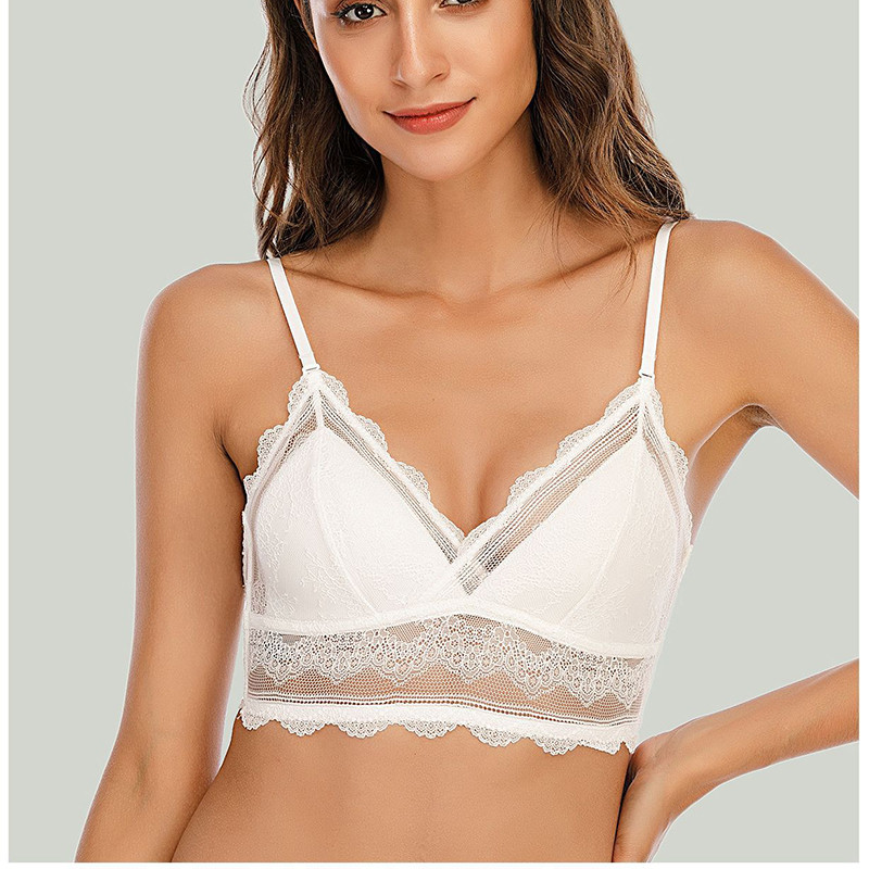 Sutien sexy Bretele U Fără spate Trim din dantelă Sutien fără fir moale Cupă Femei Invizibil Cupă Subțire Lenjerie de corp femei lenjerie